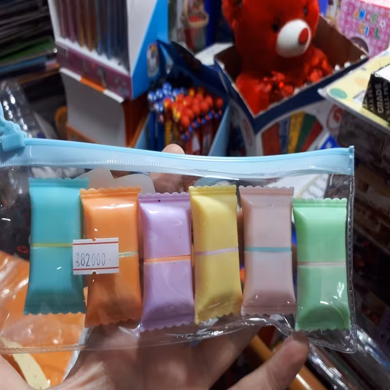 هایلایتر  فانتزی شش رنگ طرح شکلات بسیار باکیفیت