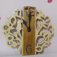 ساعت دیواری چوبی طرح دارکوب