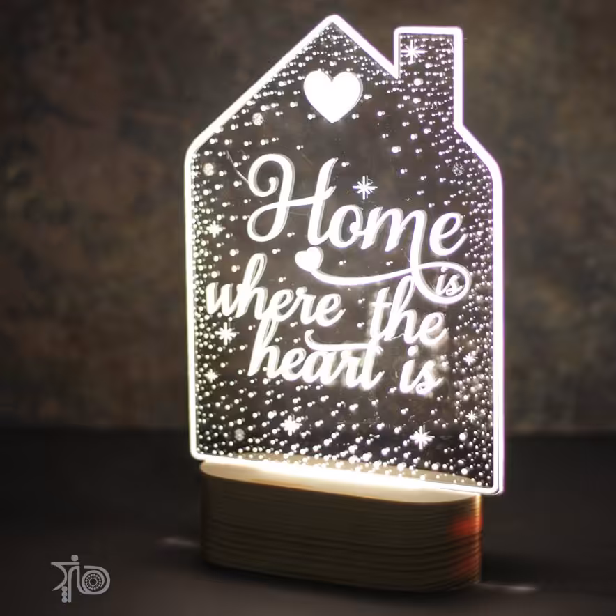 چراغ خواب چوبی طرح دار