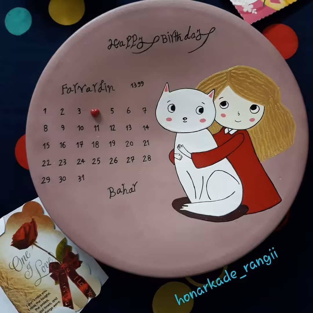 دیوارکوب سفالی دخترونه کودک