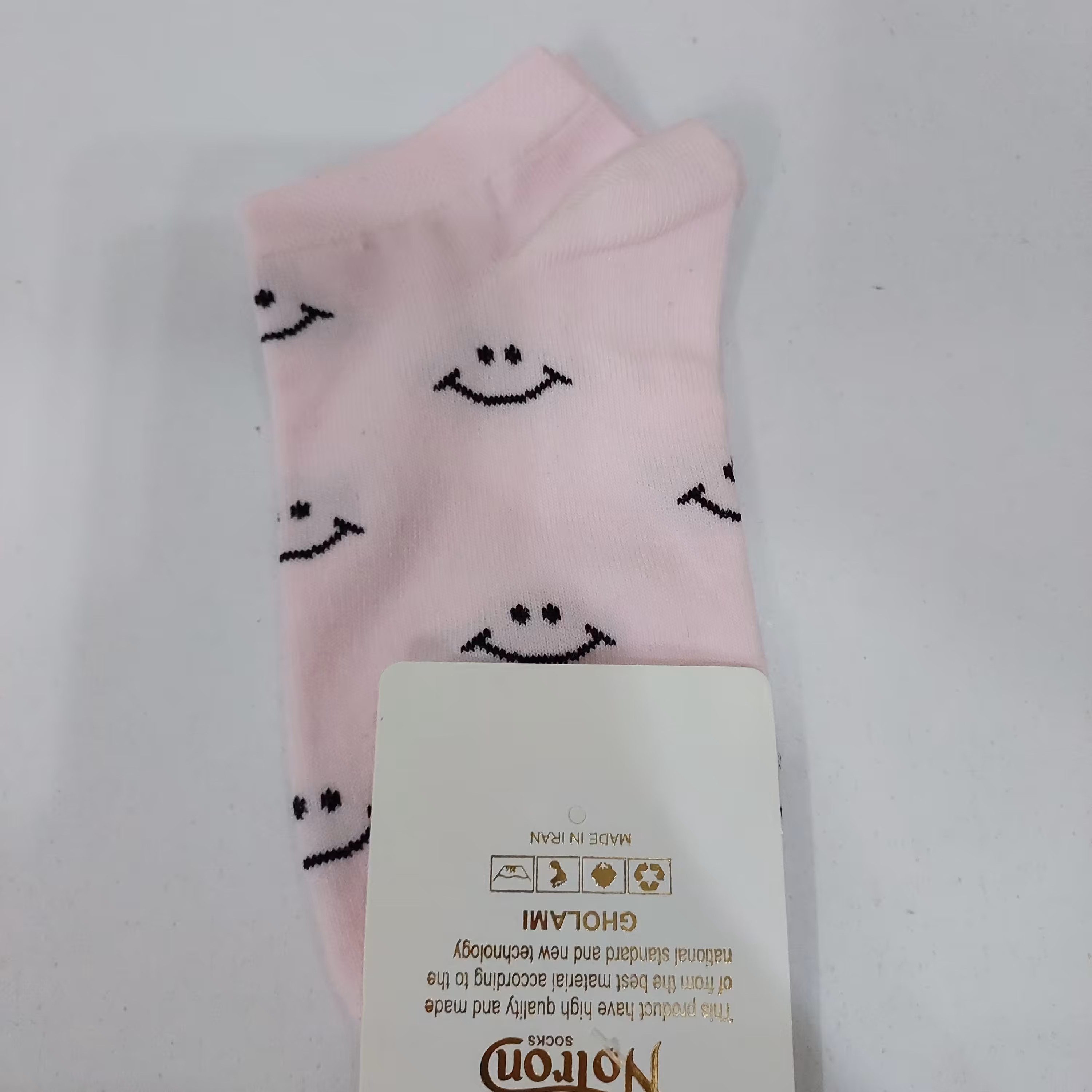 جوراب مچی اسپورت خندان یک عدد به رنگ صورتی مناسب فصل تابستان نرم و بادوام 