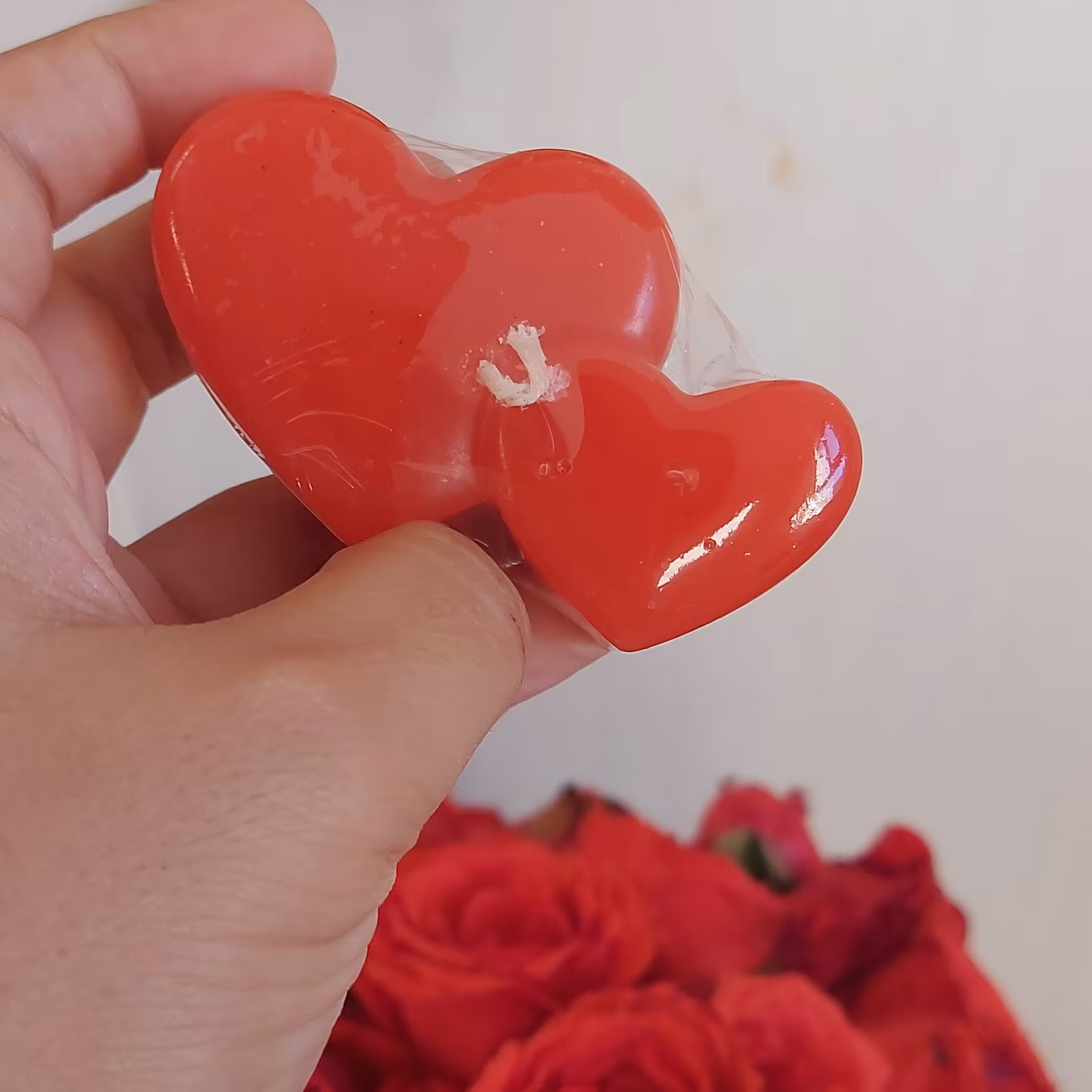 شمع قلب دوتایی 