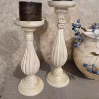 شمعدان پلی استر ست دوتایی 