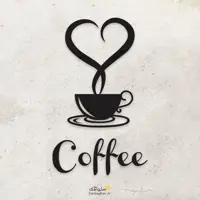 استیکر دیواری قهوه چوبین از جنس چوب MDF - استیکر چوبی