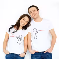 تیشرت ست Love Phone مدل A 18