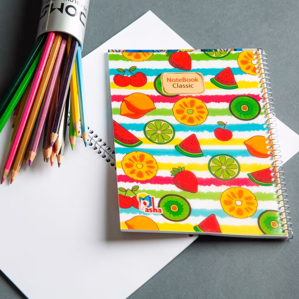 دفتر 50 برگ سیمی نقاشی جلد گلاسه بهار دانش 6جلدی