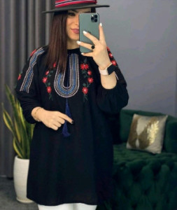 شومیز نخی و گلدوزی مدل تارا