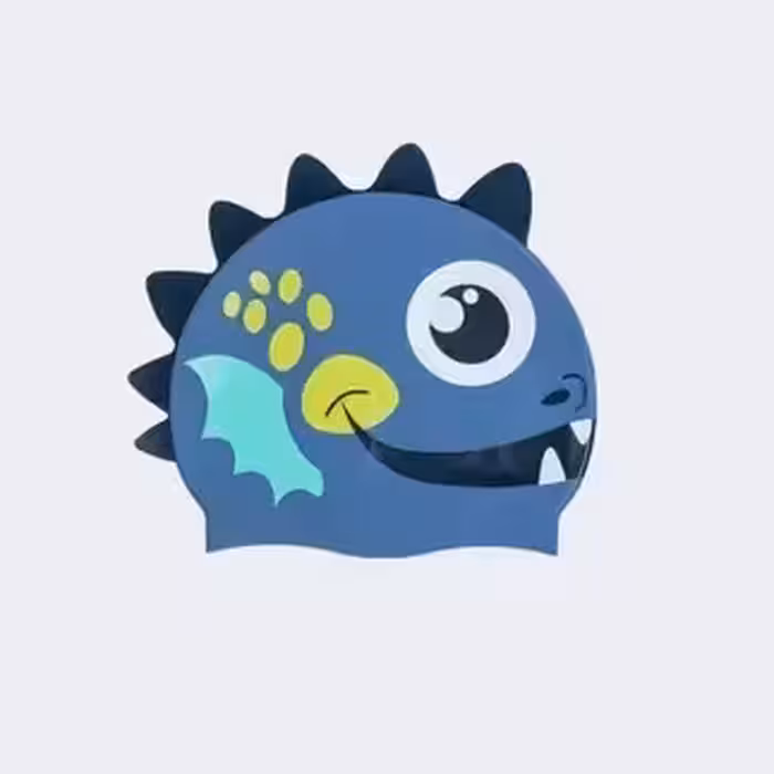 کلاه شنای  نابایجی مدل دایناسور-  سیلیکونی فری سایز- آبی فیروزه ای-دکتلون فرانسه