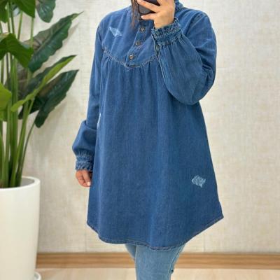مانتو اسپرت زنانه جین ایرانی مدل عروسکی