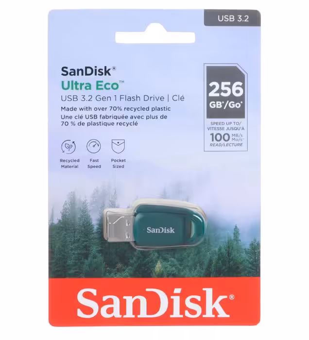 فلش مموری سن دیسک مدل Ultra Eco USB 3.2 ظرفیت 256 گیگابایت