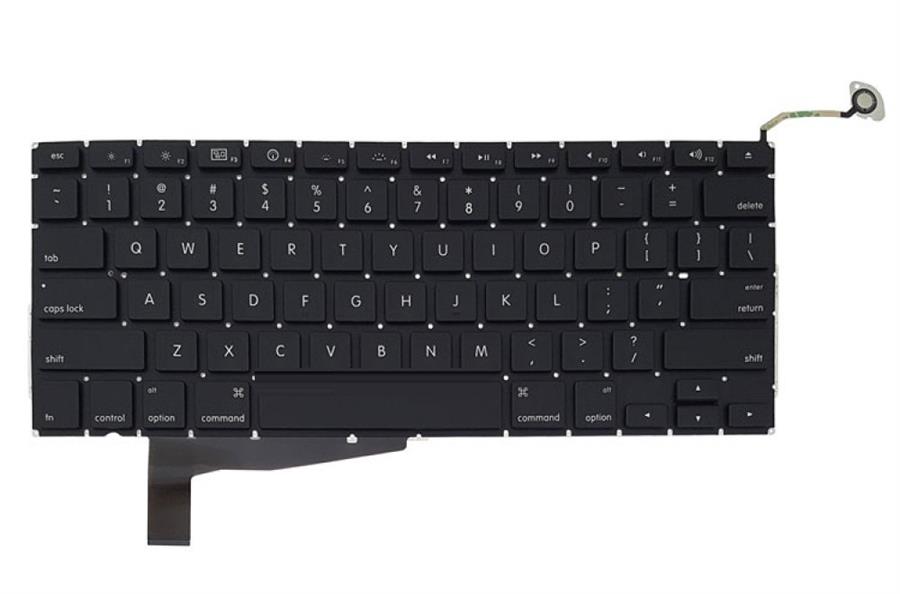 کیبورد لپ تاپ اپل MacBook Pro A1286 LAT08 مشکی اینترکوچک به همراه کلید پاور