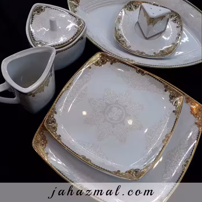 سرویس چینی پردیس طرح نسیم 105 پارچه کد 464