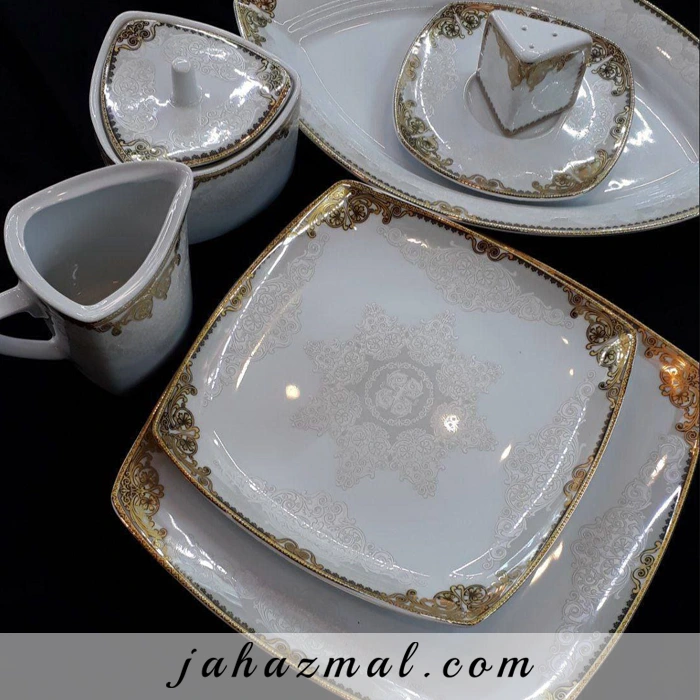 سرویس چینی پردیس طرح نسیم 105 پارچه کد 464
