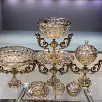 سرویس پذیرایی کریستال 18نفره شفاف شامپاینی  