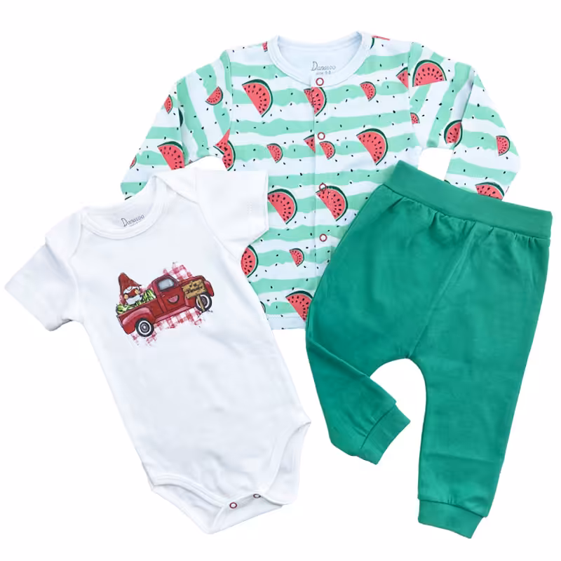 ست سه تکه نوزادی ماشین و هندوانه یلدایی دانالو Danaloo