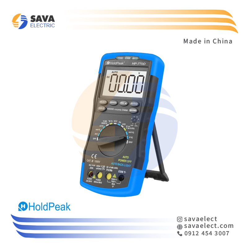 خرید مولتی متر دستی دیجیتال هلد پیک 770D | ساوا الکتریک