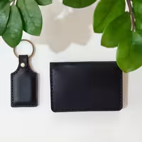 ست کیف کارت و جاسوییچی چرم طبیعی 