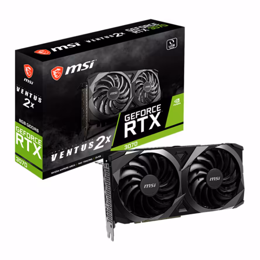 کارت گرافیک ام اس آی GeForce RTX 3070 VENTUS 2X 8G LHR