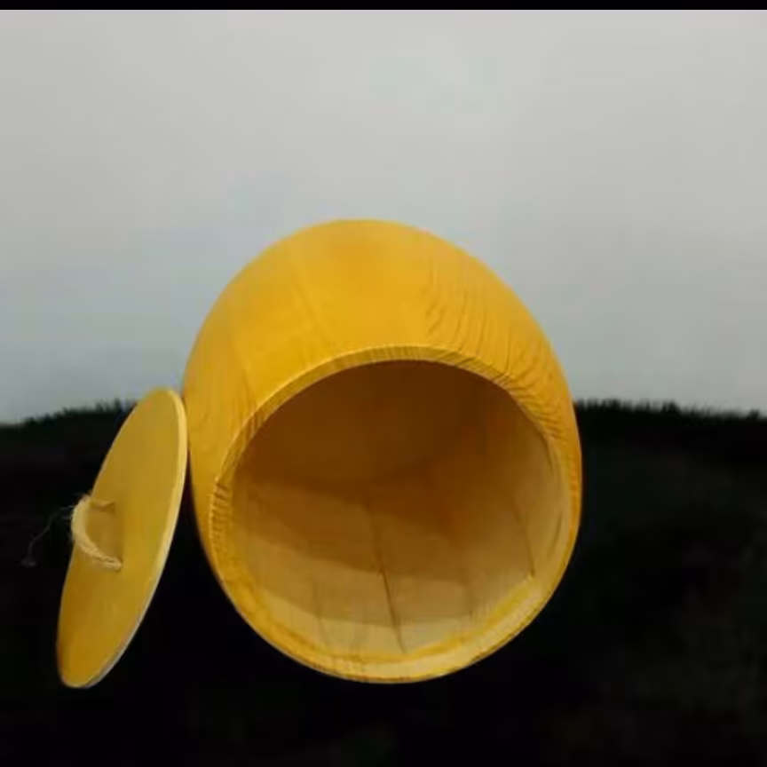 بانکه قهوه طرح بشکه از چوب بامبو اصل 