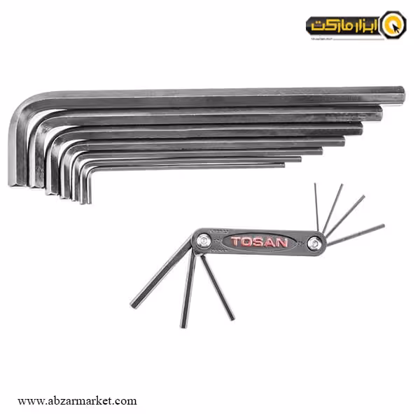 ست آچار آلن شش گوش توسن بلند و چاقویی 15 عددی مدل T726-MB314