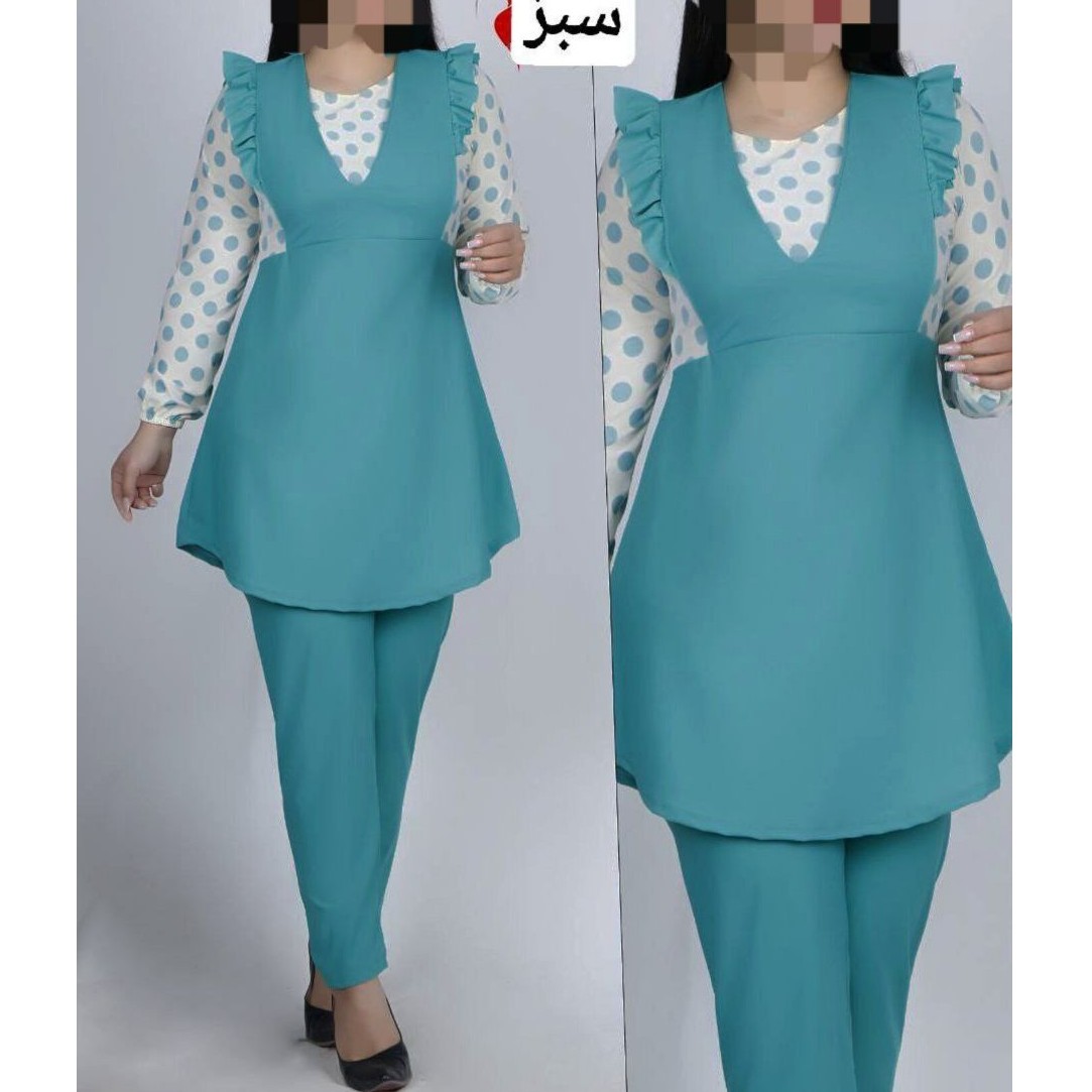 تونیک شلوار توپی یقه هفت