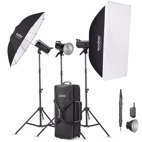 کیت فلاش استودیویی سه شاخه گودکس Godox SK400II-V Studio Flash