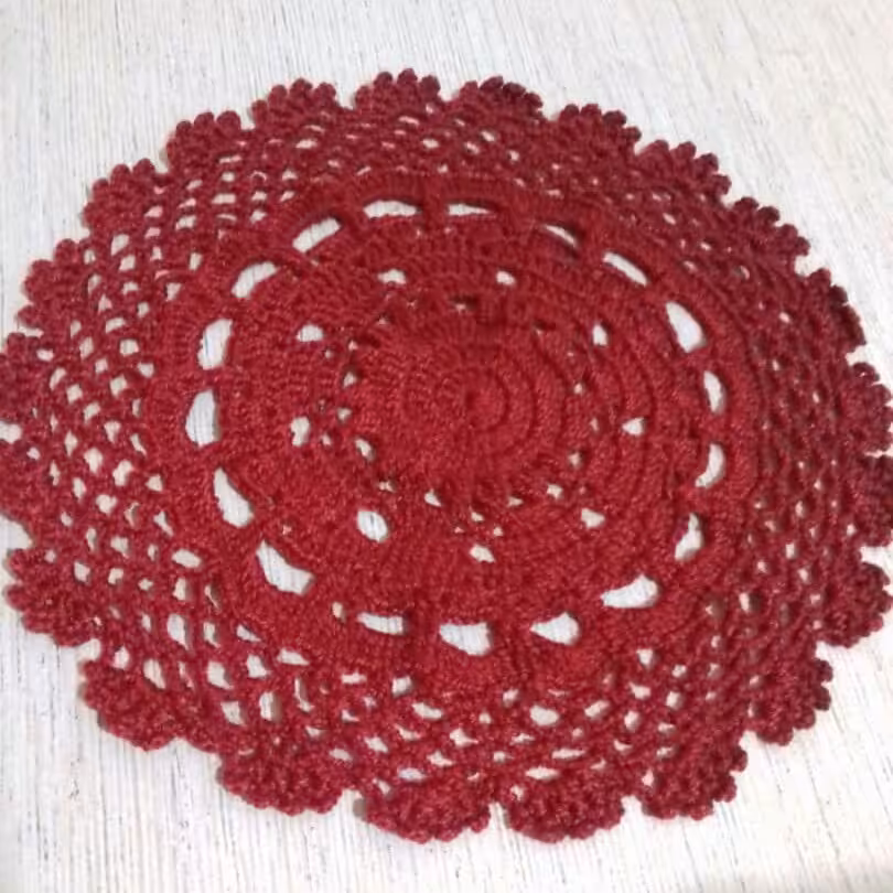 زیر بشقابی قلاب بافی (6 تایی)