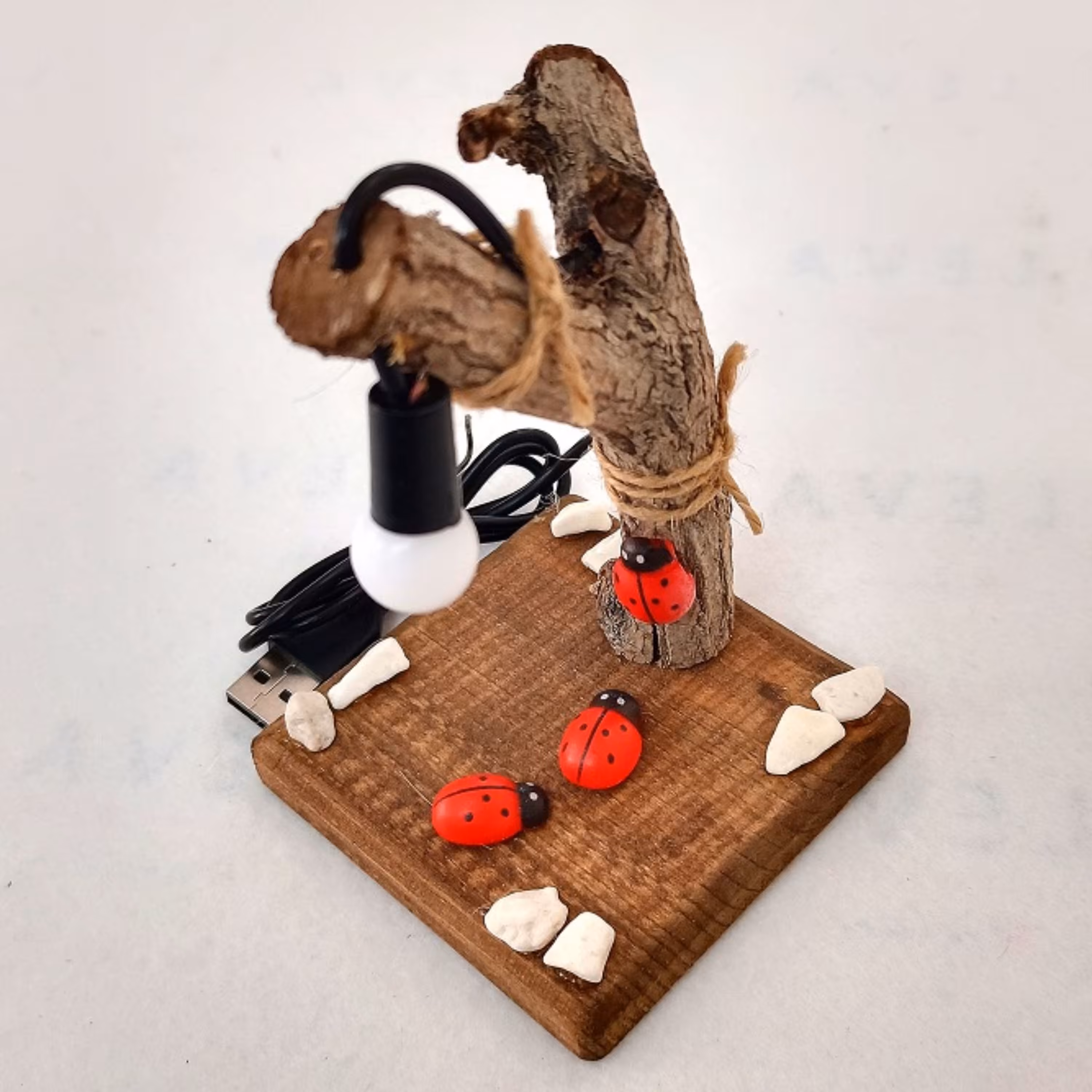 آباژور چوبی تزیینی شب خواب فانتزی و کادویی