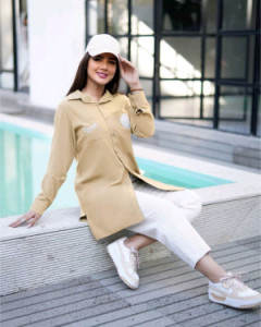 مانتو اسپرت زنانه لنین مدل گلدوزی