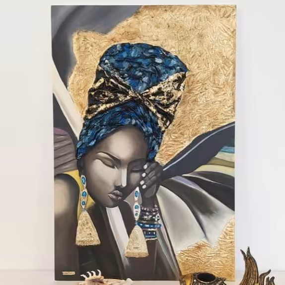 تابلو نقاشی زن آفریقایی