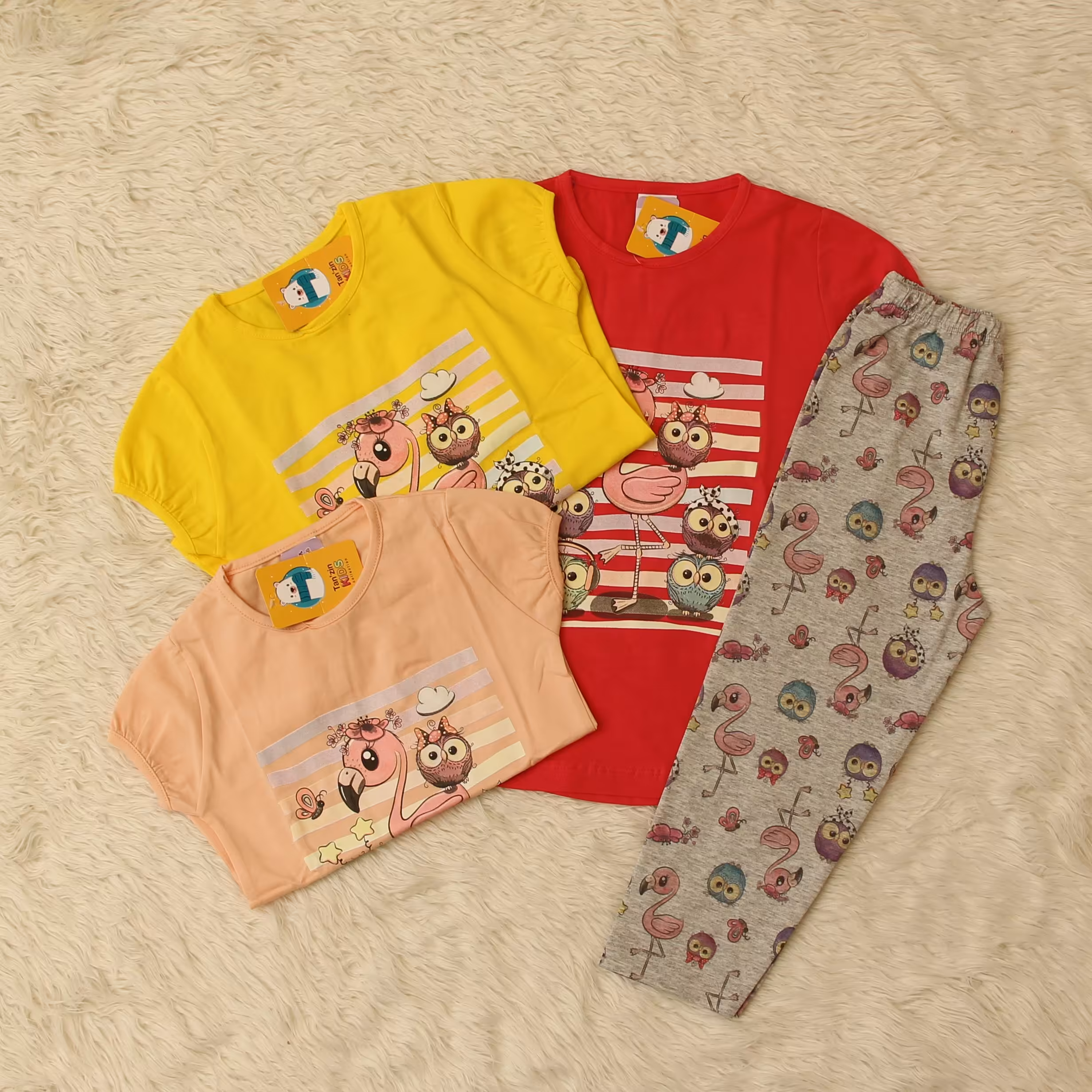 ست تیشرت و شلوارک فلامینگو