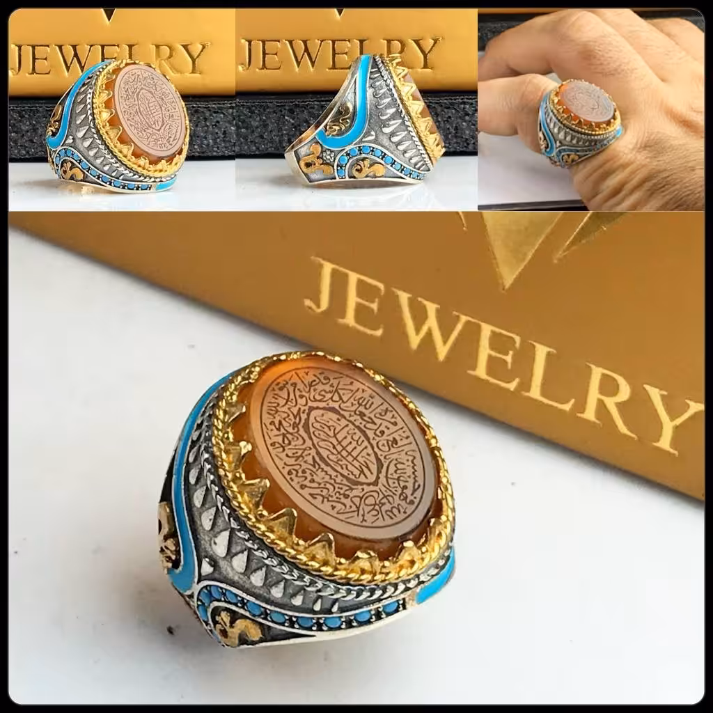 انگشتر زیبای عقیق یمنی اصلی
رکاب فیلی چنگی 
