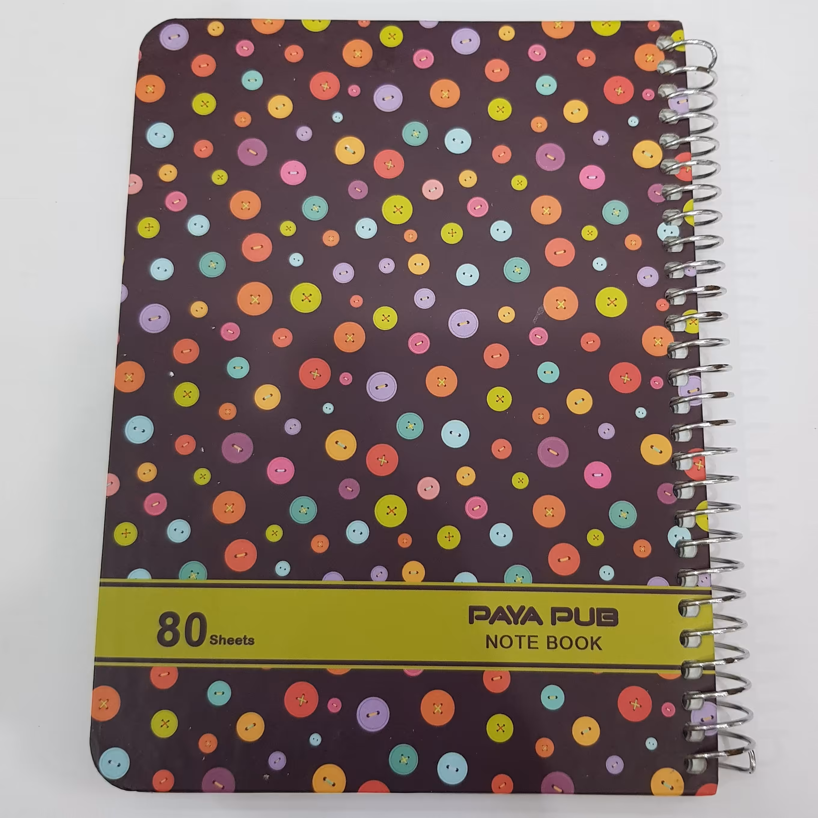 دفتر نوت بوک اروپایی 80 برگ جلد سخت گالینگوری پایا دفتر 1/8 پایا طرح دکمه