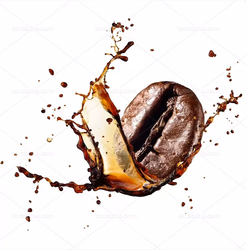 عکس اسپلش قهوه | گرافیک با طعم تربچه