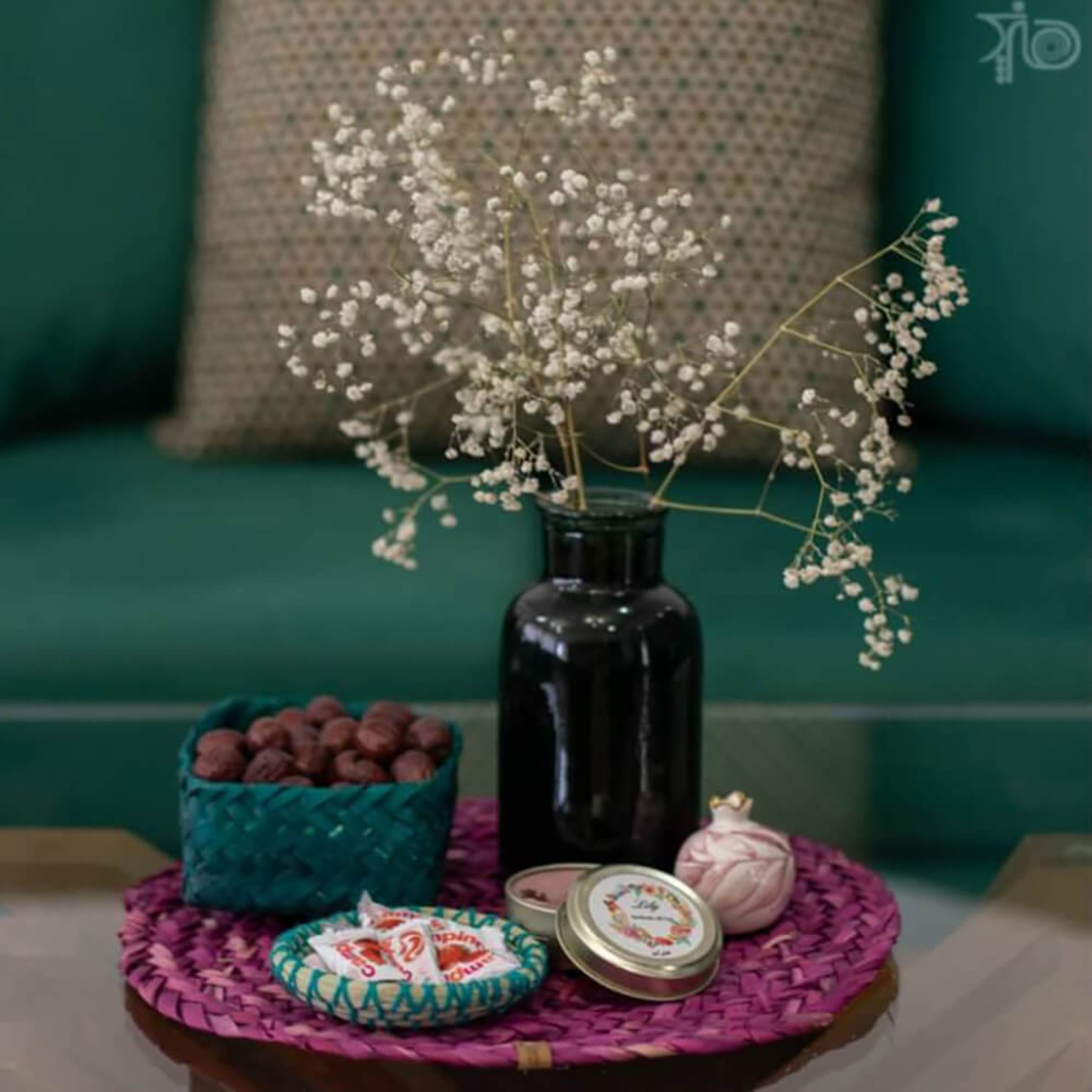 زیر بشقابی حصیری سرخابی