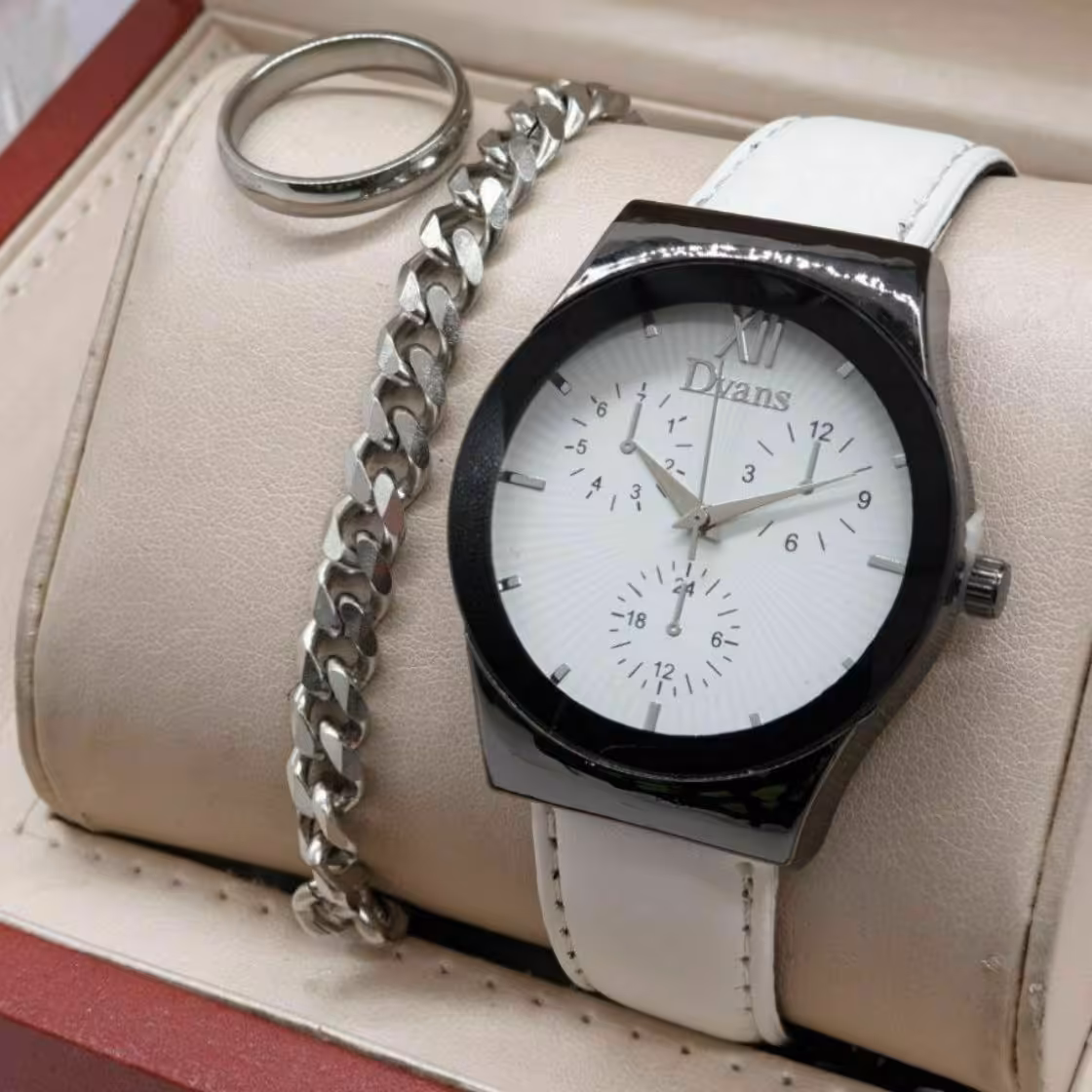 ست ساعت سفید  مردانه 