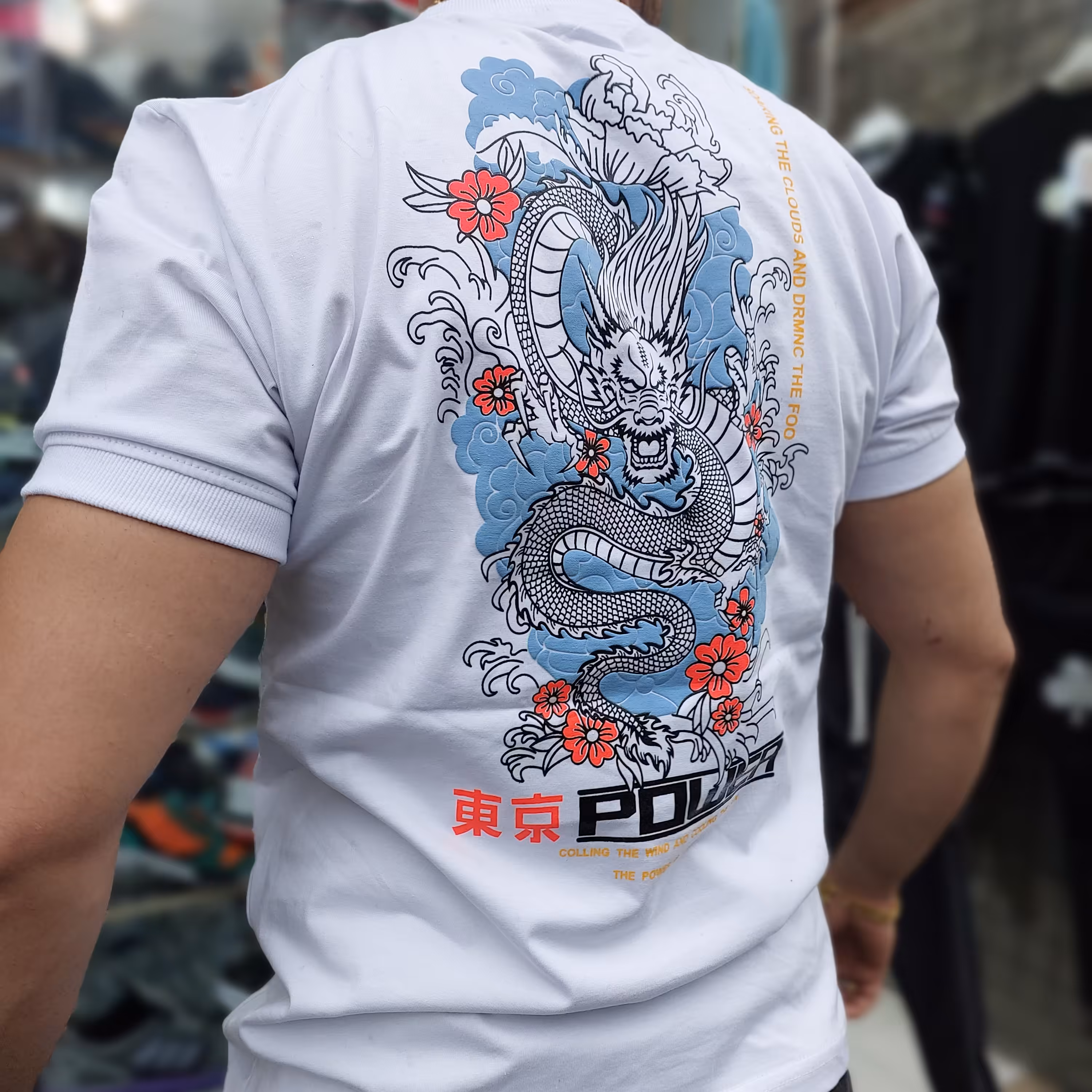 تیشرت آدیداس ژاپن چاپی آستین یقه کش 