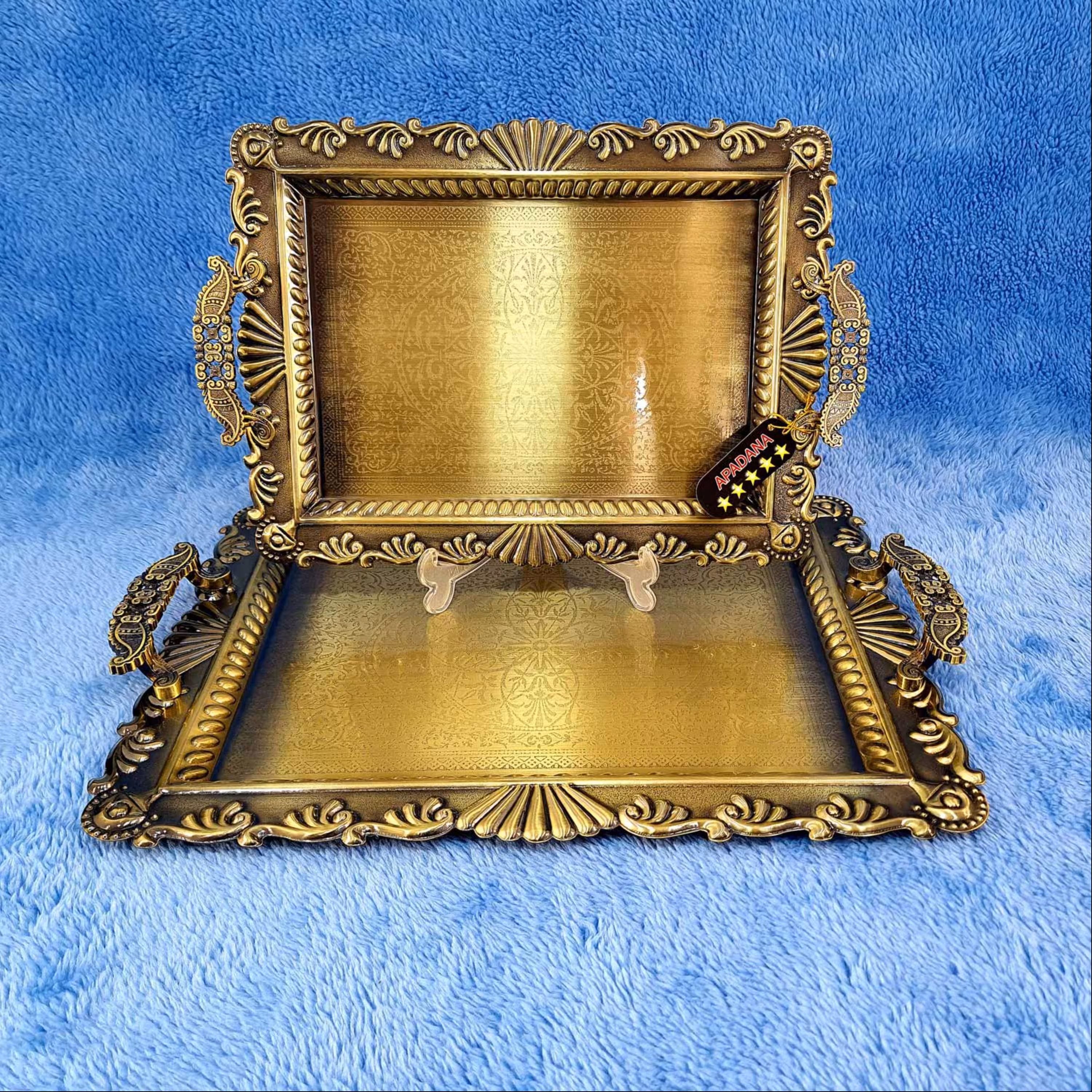 سینی استیل 2 تایی آپادانا مدل آنتیک کد 966