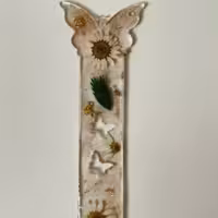 بوک مارک(نشانگرکتاب)رزینی طرح گل های بابونه سایز بزرگ