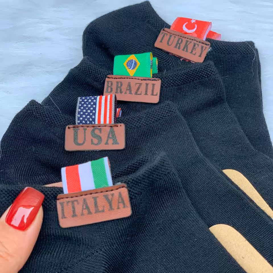 جوراب مچی طرح پرچم  (مردانه وزنانه)پک4تایی