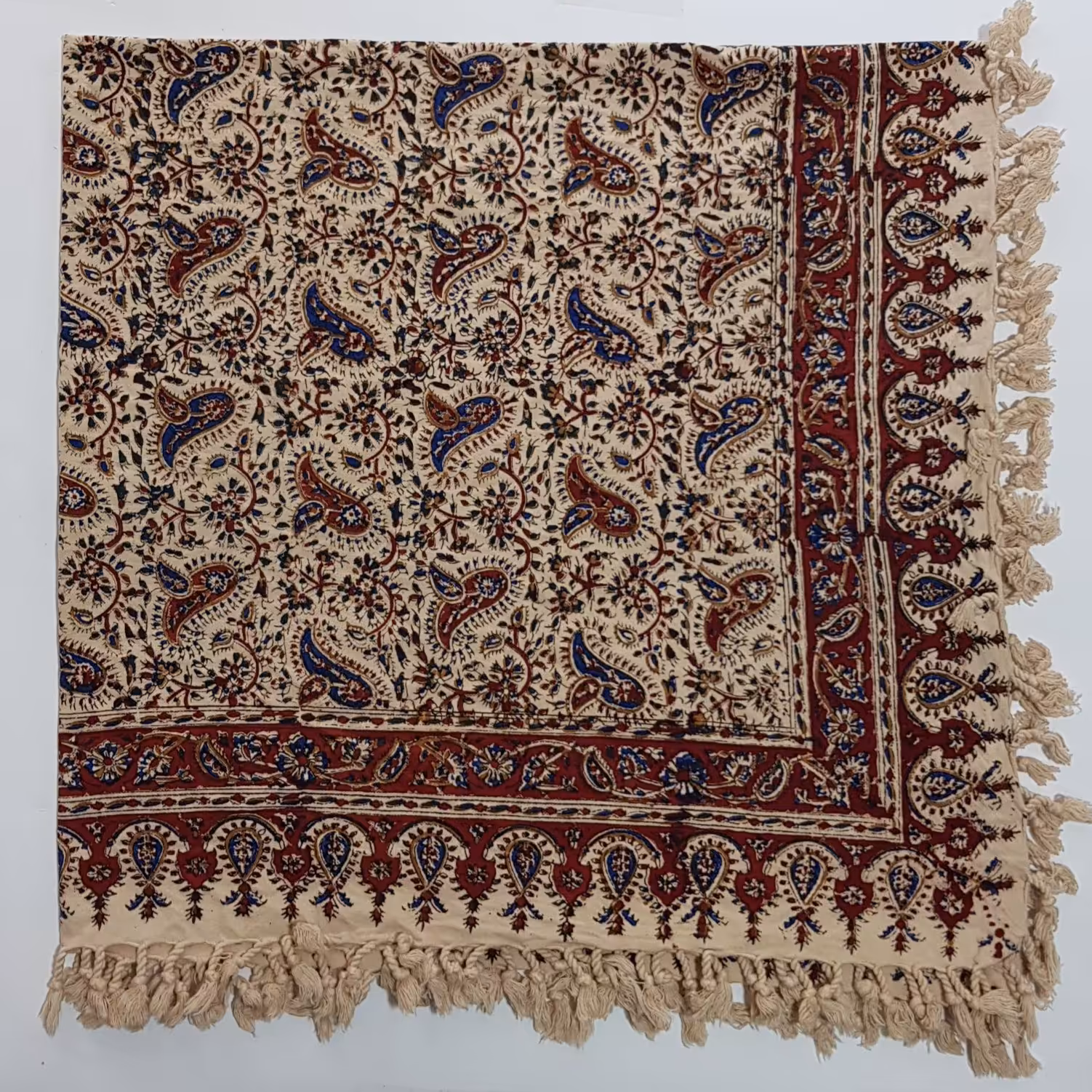 رومیزی قلمکارطرح سلسله ای ابعاد120در120