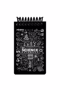 دفتر یادداشت A7 MY SCIENCE مشکی جلد سخت دات نوت