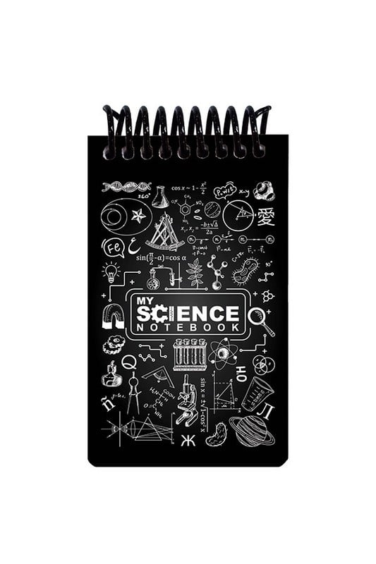 دفتر یادداشت A7 MY SCIENCE مشکی جلد سخت دات نوت
