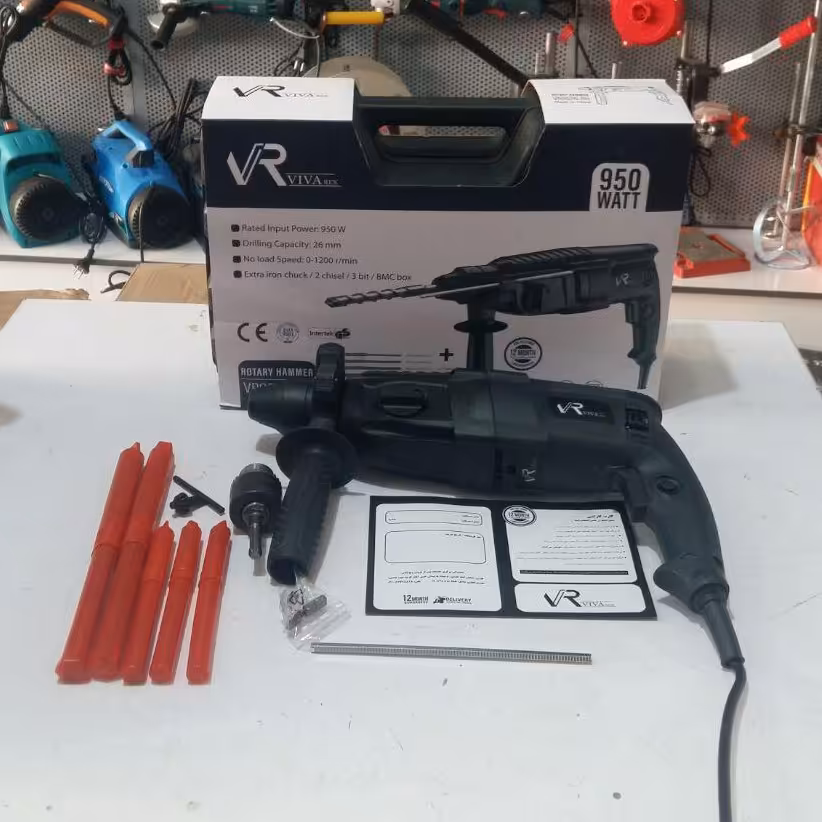 دریل 3کیلویی 3حالته 950وات ویوارکس بایک سال گارانتی