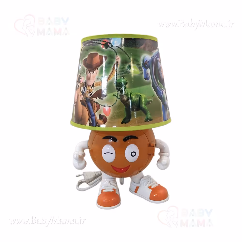 آباژور ساعت دار اتاق کودک مدل توپ