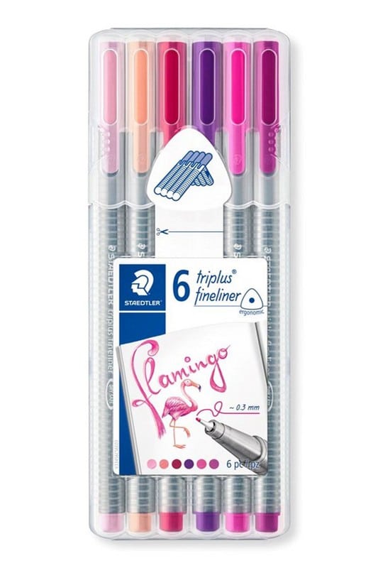 روان نویس نوک نمدی 6 رنگ فلامینگو staedtler