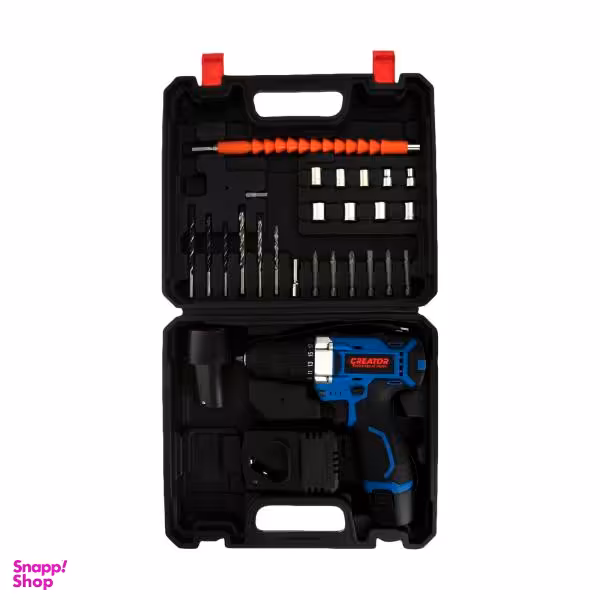 مجموعه 27 عددی دریل پیچ گوشتی شارژی کریتور کد CR -18002