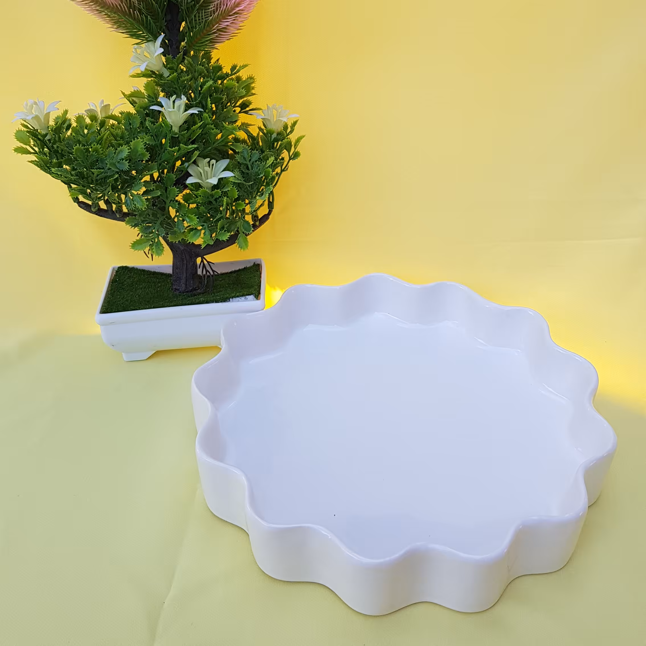 تارت خورشیدی سرامیکی سایز متوسط دارای کارتن تک کادوئی و قابل استفاده در فر و تستر به صورت تضمینی