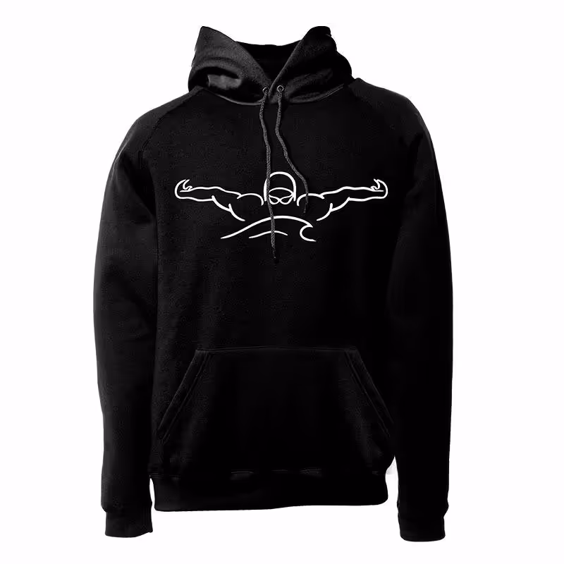 هودی ورزشی شنا فشن لاین SWM 02 | مشکی/سفید