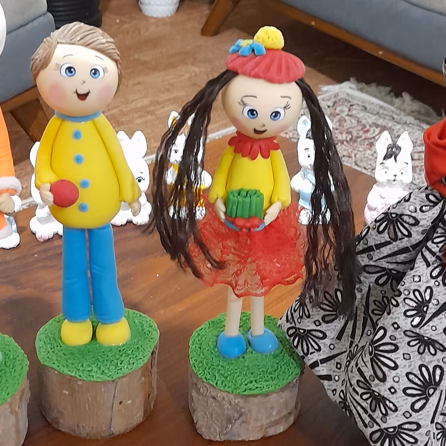 مجسمه عروسکی دخترو پسر عیدنوروز